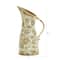 10" Tuscan Ceramic Green Scroll Pitcher Vase